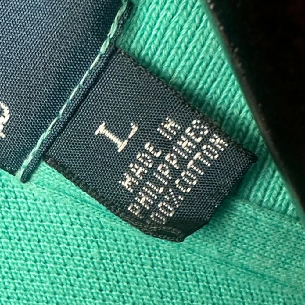 Polo Ralph Lauren Mens Custom Fit Mesh Polo Shirt Turquoise Blue Green Large